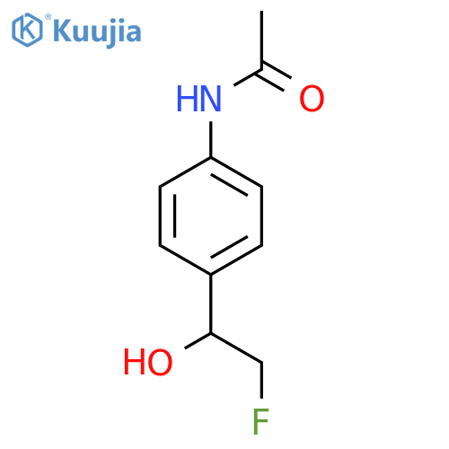 N-4-(2-fluoro-1-hydroxyethyl)phenylacetamide structure