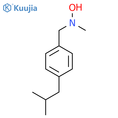 N-methyl-N-{4-(2-methylpropyl)phenylmethyl}hydroxylamine structure