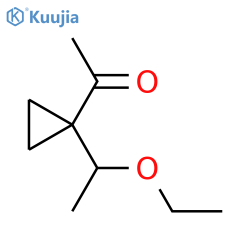 1-1-(1-ethoxyethyl)cyclopropylethan-1-one structure