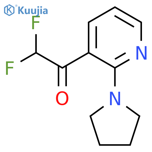 2,2-difluoro-1-2-(pyrrolidin-1-yl)pyridin-3-ylethan-1-one structure