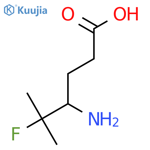 4-amino-5-fluoro-5-methylhexanoic acid structure