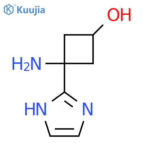 3-amino-3-(1H-imidazol-2-yl)cyclobutan-1-ol structure