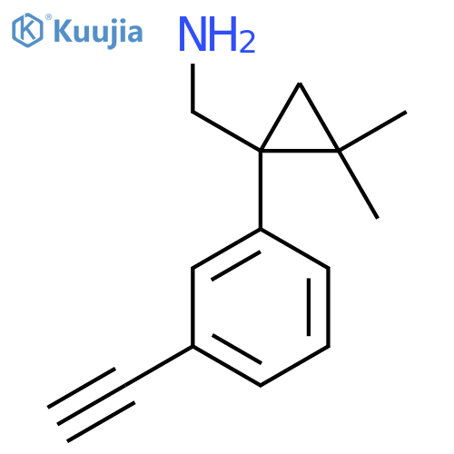 1-(3-ethynylphenyl)-2,2-dimethylcyclopropylmethanamine structure