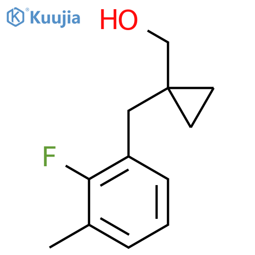 {1-(2-fluoro-3-methylphenyl)methylcyclopropyl}methanol structure