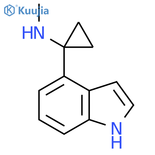 1-(1H-indol-4-yl)-N-methylcyclopropan-1-amine structure