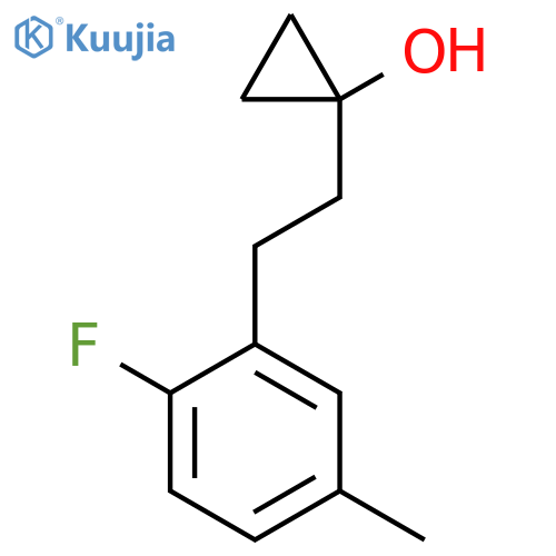 1-2-(2-fluoro-5-methylphenyl)ethylcyclopropan-1-ol structure