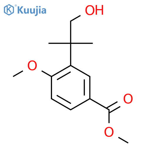 methyl 3-(1-hydroxy-2-methylpropan-2-yl)-4-methoxybenzoate structure