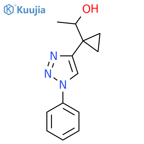 1-[1-(1-phenyl-1H-1,2,3-triazol-4-yl)cyclopropyl]ethan-1-ol structure