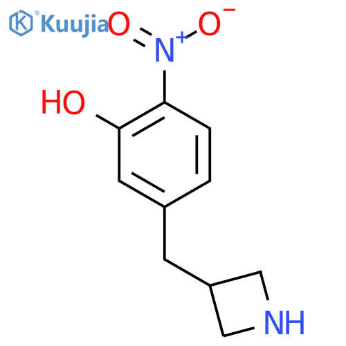 5-(azetidin-3-yl)methyl-2-nitrophenol structure