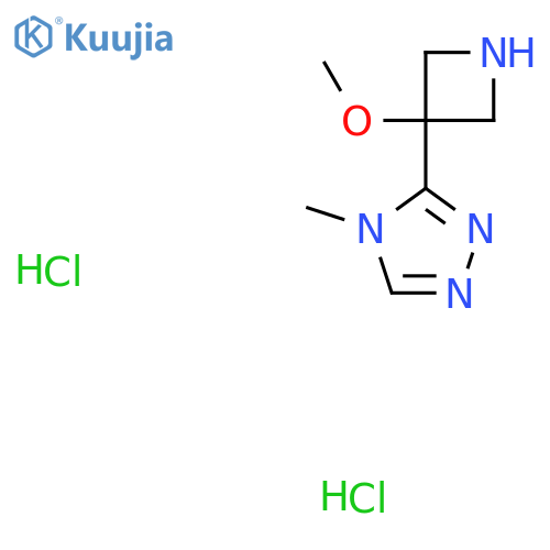 3-(3-methoxyazetidin-3-yl)-4-methyl-4H-1,2,4-triazole dihydrochloride structure