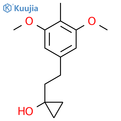 1-2-(3,5-dimethoxy-4-methylphenyl)ethylcyclopropan-1-ol structure