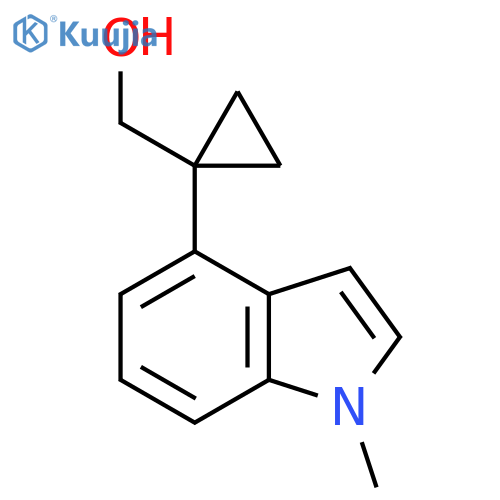 1-(1-methyl-1H-indol-4-yl)cyclopropylmethanol structure