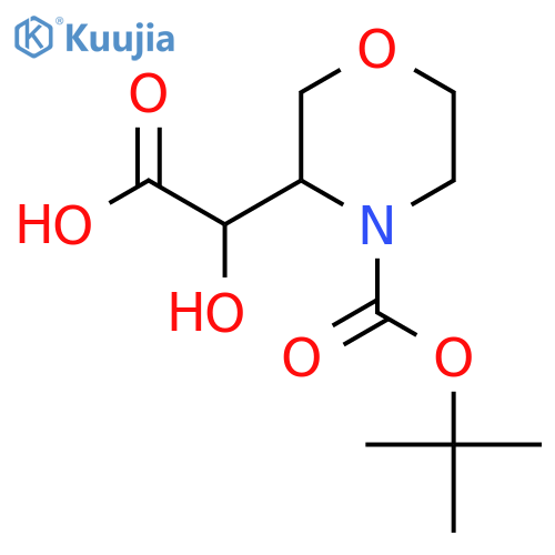 2-{4-(tert-butoxy)carbonylmorpholin-3-yl}-2-hydroxyacetic acid structure