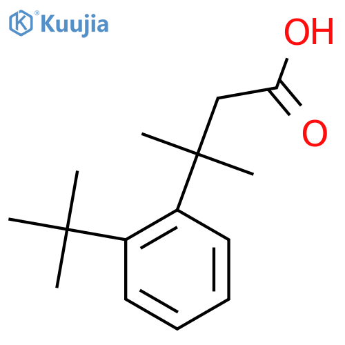 3-(2-Tert-butylphenyl)-3-methylbutanoic acid structure