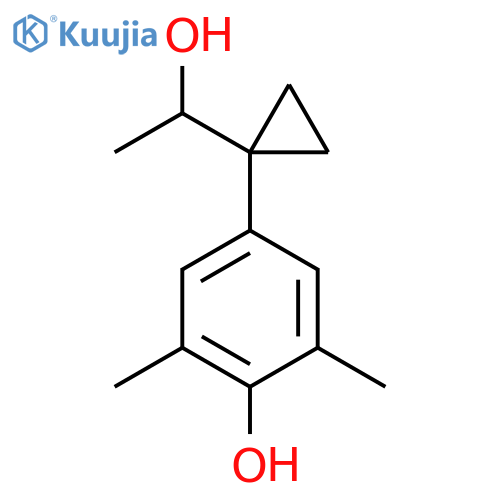 4-1-(1-hydroxyethyl)cyclopropyl-2,6-dimethylphenol structure