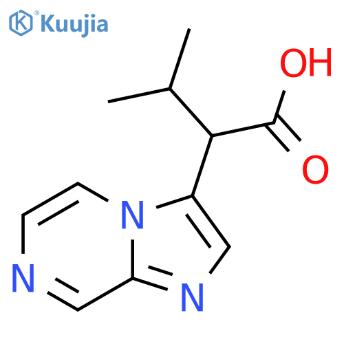 2-{imidazo1,2-apyrazin-3-yl}-3-methylbutanoic acid structure