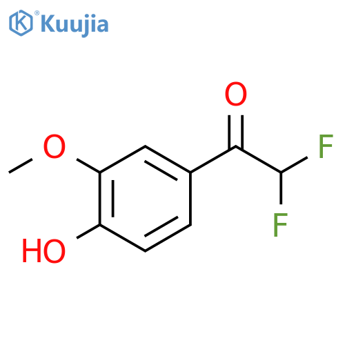 2,2-difluoro-1-(4-hydroxy-3-methoxyphenyl)ethan-1-one structure
