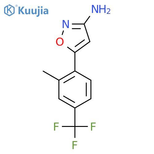 5-2-methyl-4-(trifluoromethyl)phenyl-1,2-oxazol-3-amine structure