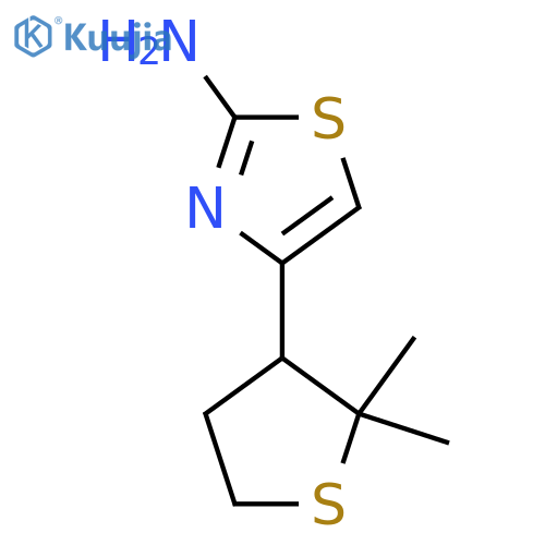 4-(2,2-dimethylthiolan-3-yl)-1,3-thiazol-2-amine structure