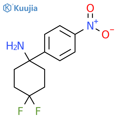 4,4-Difluoro-1-(4-nitrophenyl)cyclohexan-1-amine structure
