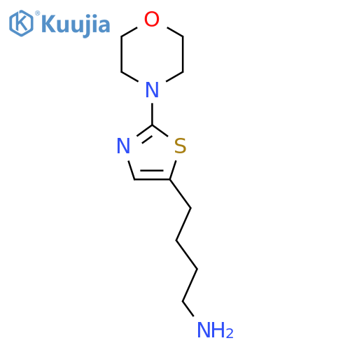 4-2-(morpholin-4-yl)-1,3-thiazol-5-ylbutan-1-amine structure
