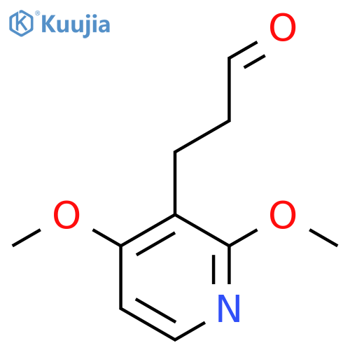 3-(2,4-dimethoxypyridin-3-yl)propanal structure