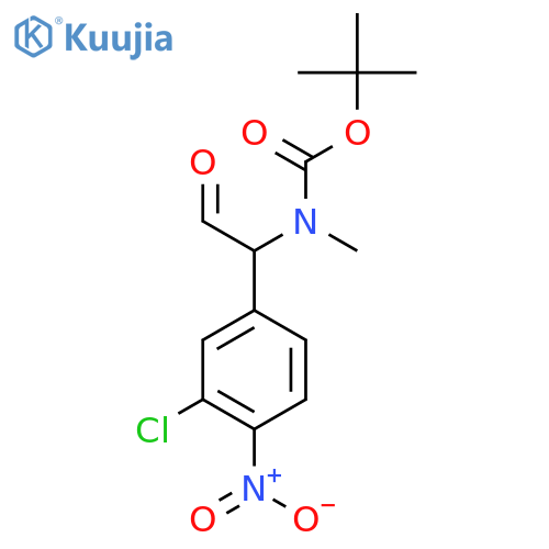 tert-butyl N-1-(3-chloro-4-nitrophenyl)-2-oxoethyl-N-methylcarbamate structure