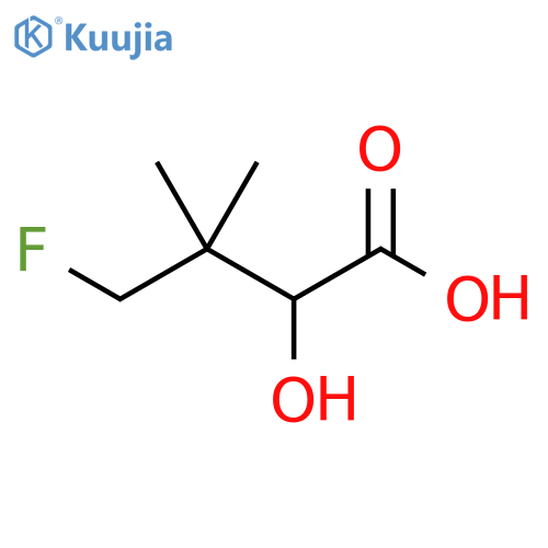 4-fluoro-2-hydroxy-3,3-dimethylbutanoic acid structure