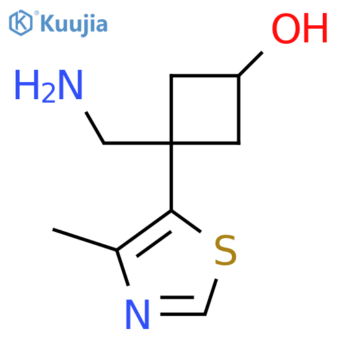3-(aminomethyl)-3-(4-methyl-1,3-thiazol-5-yl)cyclobutan-1-ol structure