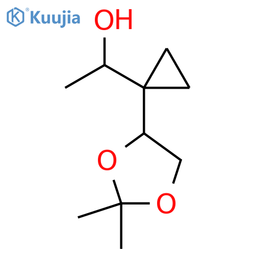 1-1-(2,2-dimethyl-1,3-dioxolan-4-yl)cyclopropylethan-1-ol structure