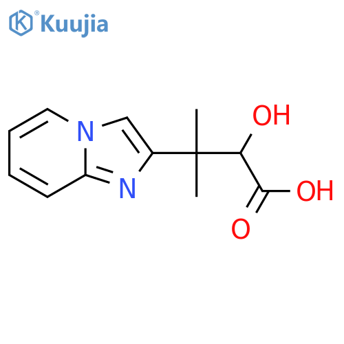 2-hydroxy-3-{imidazo1,2-apyridin-2-yl}-3-methylbutanoic acid structure