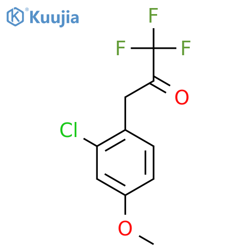 3-(2-chloro-4-methoxyphenyl)-1,1,1-trifluoropropan-2-one structure