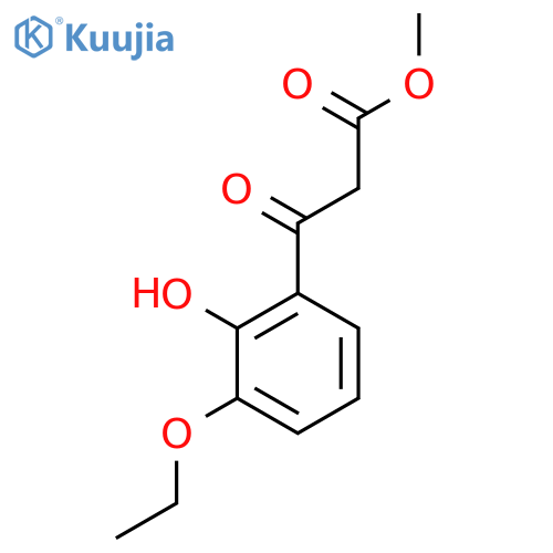 methyl 3-(3-ethoxy-2-hydroxyphenyl)-3-oxopropanoate structure