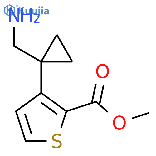 methyl 3-1-(aminomethyl)cyclopropylthiophene-2-carboxylate structure