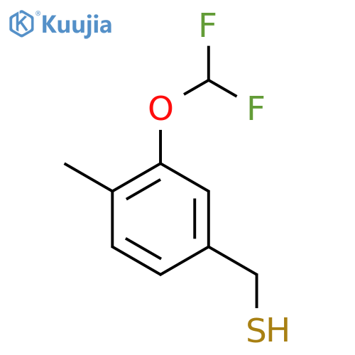 3-(difluoromethoxy)-4-methylphenylmethanethiol structure