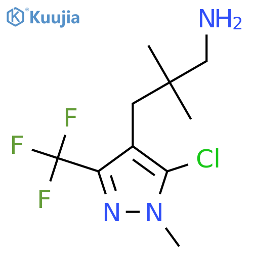 3-5-chloro-1-methyl-3-(trifluoromethyl)-1H-pyrazol-4-yl-2,2-dimethylpropan-1-amine structure