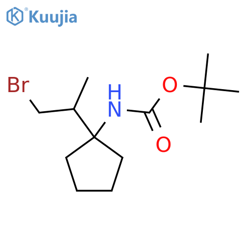 tert-butyl N-1-(1-bromopropan-2-yl)cyclopentylcarbamate structure