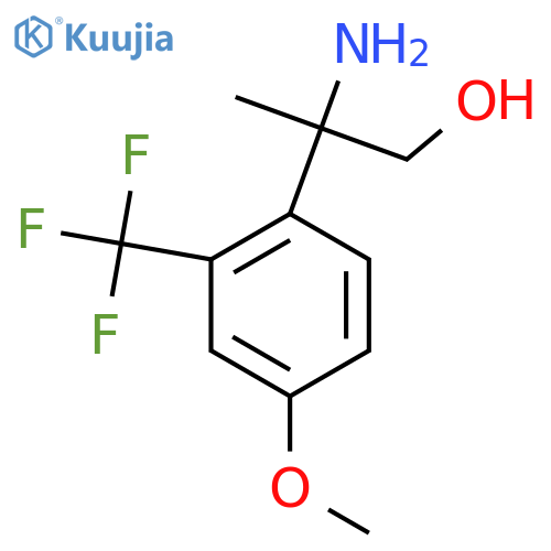 2-amino-2-4-methoxy-2-(trifluoromethyl)phenylpropan-1-ol structure