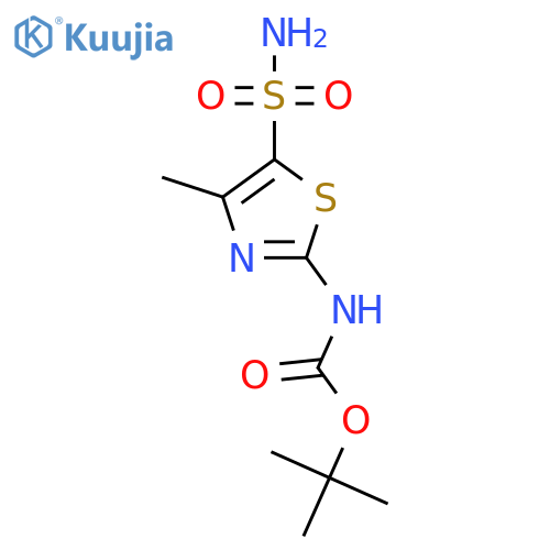 tert-butyl N-(4-methyl-5-sulfamoyl-1,3-thiazol-2-yl)carbamate structure
