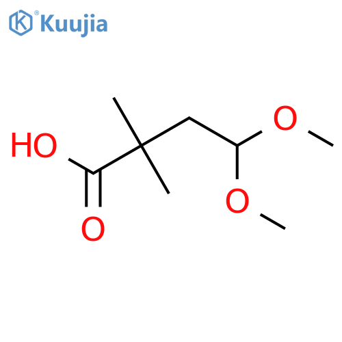 4,4-dimethoxy-2,2-dimethylbutanoic acid structure