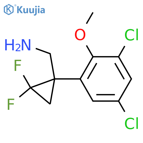 1-(3,5-dichloro-2-methoxyphenyl)-2,2-difluorocyclopropylmethanamine structure