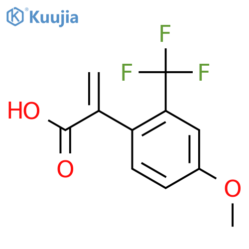 2-4-methoxy-2-(trifluoromethyl)phenylprop-2-enoic acid structure