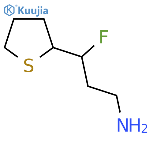3-fluoro-3-(thiolan-2-yl)propan-1-amine structure