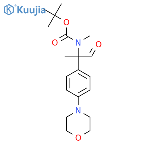 tert-butyl N-methyl-N-{2-4-(morpholin-4-yl)phenyl-1-oxopropan-2-yl}carbamate structure