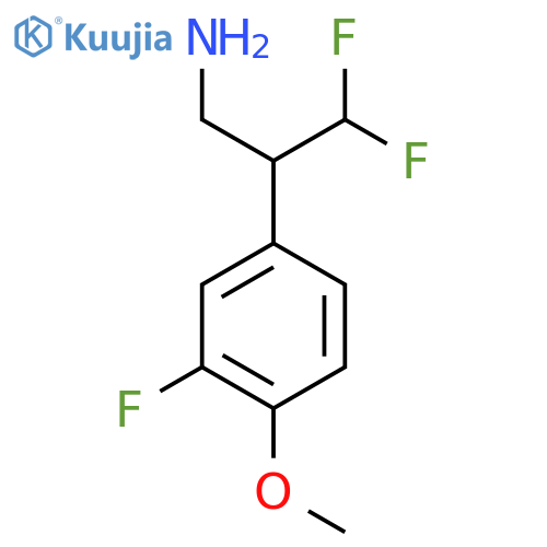 3,3-difluoro-2-(3-fluoro-4-methoxyphenyl)propan-1-amine structure