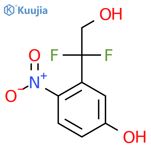 3-(1,1-difluoro-2-hydroxyethyl)-4-nitrophenol structure