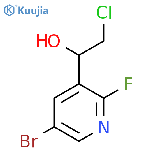 1-(5-bromo-2-fluoropyridin-3-yl)-2-chloroethan-1-ol structure