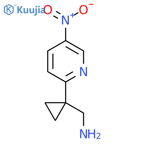 1-(5-nitropyridin-2-yl)cyclopropylmethanamine structure