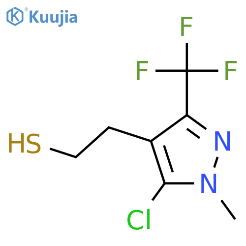2-5-chloro-1-methyl-3-(trifluoromethyl)-1H-pyrazol-4-ylethane-1-thiol structure