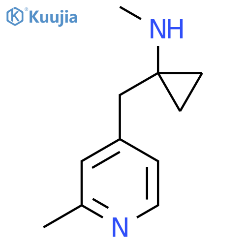 N-methyl-1-(2-methylpyridin-4-yl)methylcyclopropan-1-amine structure